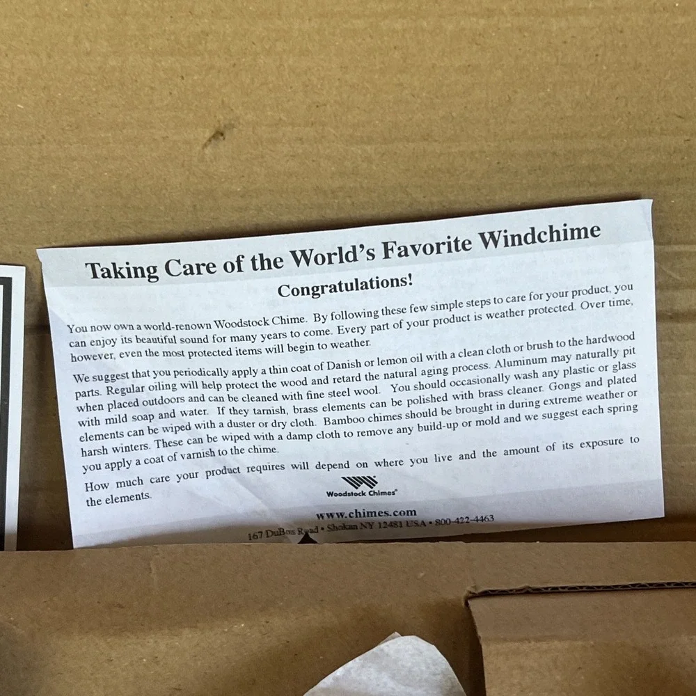 Woodstock Chimes Amazing Grace LARGE Wind Chime Silver, New In Box